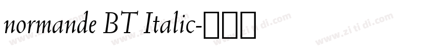 normande BT Italic字体转换